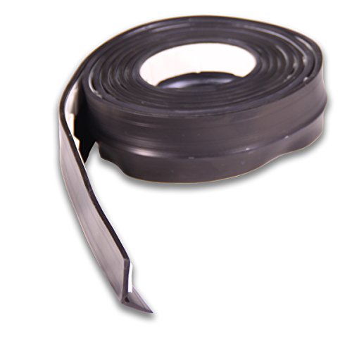 Brinox B82650N Paraspifferi In Gomma Per Porte Da Garage, Nero, 2,5 M