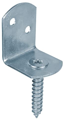 Gah-Alberts 204822 Supporto Per Recinzioni Paravento A L | In Varie Versioni | Zincato Blu | Altezza Totale 83 Mm | Set Da 12
