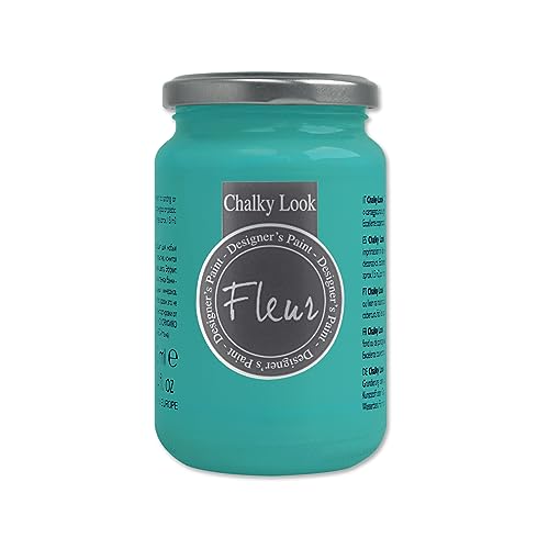 Fleur Designer'S Paint | Pittura Ad Acqua, Effetto Gesso Naturale, Extra Opaca, Fleur Chalky F58, Colore Malaysa Blue, Made In Italy, Formato Da 330 M