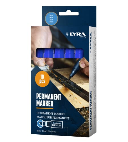 Lyra Sign L4010051-10-1 - Pennarelli Medio-Blu, 10 Pezzi