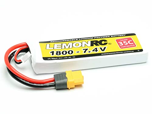 Lemonrc Batteria Per Modellismo (Lipo) 7.4V 1800Mah Numero Celle: 2 35C Custodia Morbida Xt60
