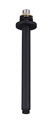 Keenware Ksa-184 Braccio Di Uscita Del Soffitto Della Testa Di Doccia Dell'Ottone Di 250Mm Rotondo Sopraelevato Nero