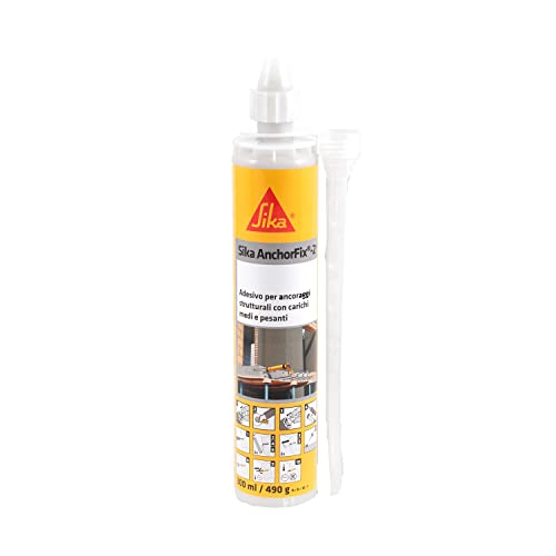 Sika - Sika Anchorfix 2+, Grigio - Adesivo Per Ancoraggi - Per Carichi Medio E Alti - Per Armature/Rinforzo In Acciaio - A Indurimento Rapido - 300Ml