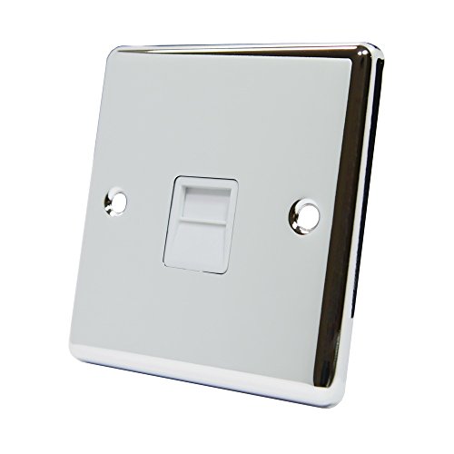 Aet Cpctelmwh - Presa Telefonica Principale Bt Lucido Classico Cromato Con Inserto Bianco