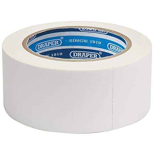 Draper 49431, Nastro Adesivo 30 M X 50 Mm Bianco