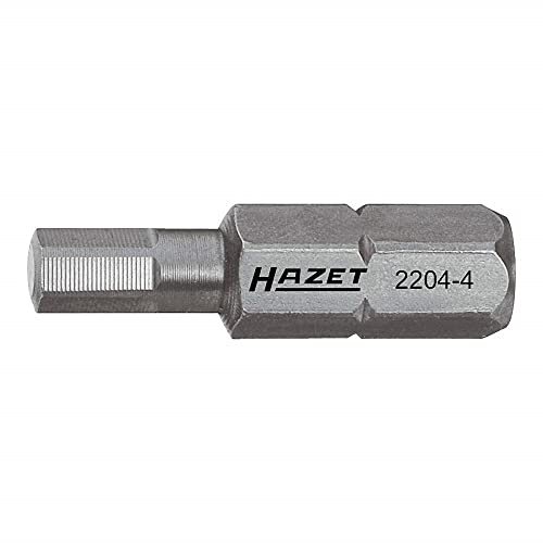 Hazet 2204-4 Bit, Multicolore, Attacco Esagonale, Massiccio, 6.3 Mm 1/4 Di Pollice