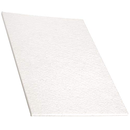 Adsamm® / Foglio Di Feltro Autoadesivo Ad Alta Densità/Bianco / 200X300 Mm/Rettangolare/Feltro Extra Compatto Da 5.5 Mm Di Spessore/Pad Protettivo Per