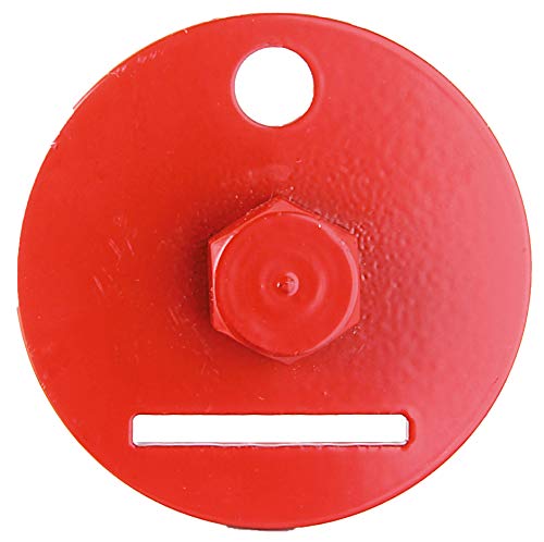 Alberts 208790 Utensile Di Avvitamento Per Supporti Per Recinzioni Paravento | Zinco Fosfatato, Rosso Rubino Ral 3003 | Ø60 Mm