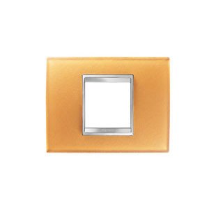 Gewiss Gw16202Co Chorus Lux Placca, 2 Posti, Ocra
