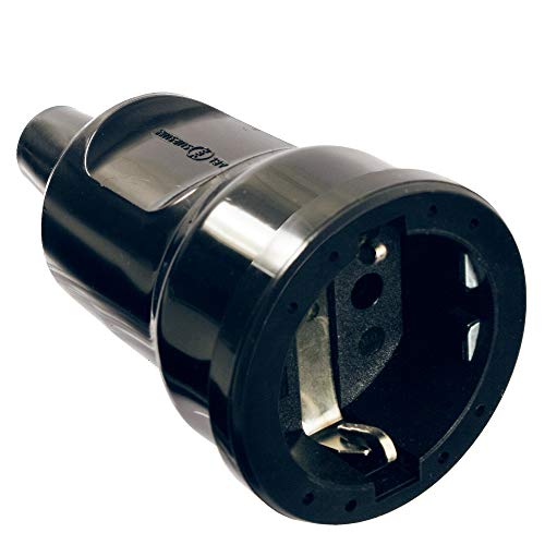As – Schwabe Pvc – Kupplung, Massimo Sezione 1,5 Mm², 230 V, 16 A, Colore Nero, 62225