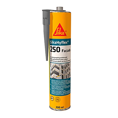 Sika - Sikahyflex-250 Facade, Grigio - Sigillante Professionale A Elevate Prestazioni - Per Giunti Di Facciate In Calcestruzzo, Muratura Ecc. - 300Ml