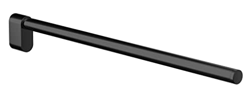 Emco Flow - Portasciugamani Rigido A 1 Braccio, 430 Mm, Colore: Nero