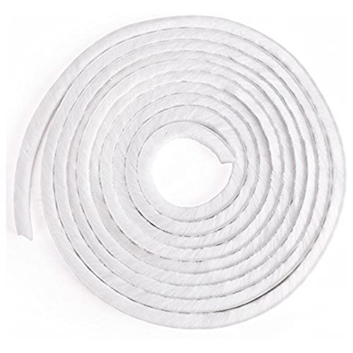 Merriway Bh04951 Striscia Sigillante Autoadesiva Paraspifferi, Para-Polvere, Impermeabile, Bianco, 15 Mm X 5 M