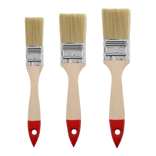 Hardy Working Tools Pennello Set Larghezza 1 Pollice / 1.5 / 2 Pollice, Rosso