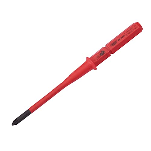 Draper 9651Pz/Sl Slim Ergo Plus Extra Slim, Pz/Sl Tipo Vde Cacciavite Lama Intercambiabile, Blu, Numero 1 X 80 Mm