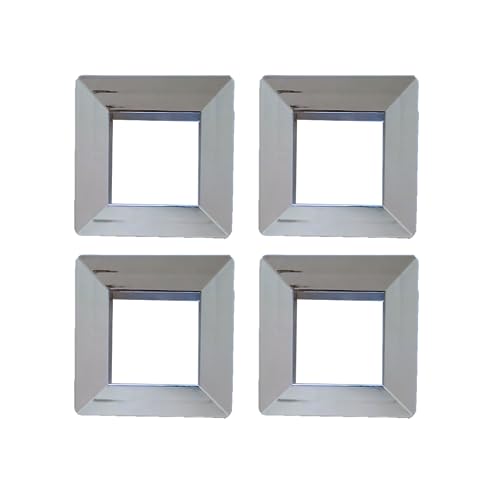 Mama Store Maniglia Orione Cromata Quadrata In Plastica 90X90 Cc64 - Set X 4 Pcs Con Viti