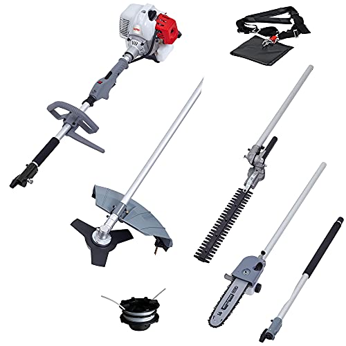 Ikra Utensile Multifunzione A Scoppio Ibkh 4In1 : Decespugliatore, Tagliabordi, Potatore, Tagliasiepi Telescopico Incl. Prolunga