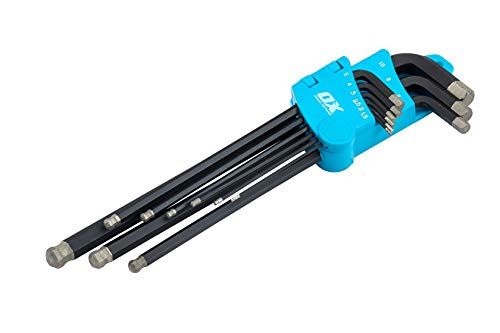 Ox Tools Ox-P322409 - Set Di Chiavi Esagonali Con Punta Diamantata, 9 Pezzi, Metriche, 1,5-10 Mm