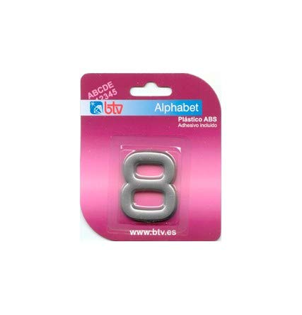 Btv 71458 - Placa '8' Inox. Alto 8,5 Cm