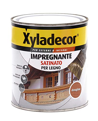 Xyladecor Smalto Impregnante Legno Per Interni E Esterni, A Solvente Effetto Satinato Douglas 750Ml