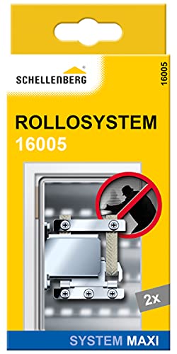Schellenberg 16005 Ferma Persiane Automatik Maxi, Blocca Tapparelle Per Tapparelle Avvolgibili, 2 Piece, Zincato