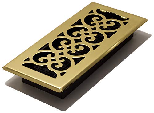 Decor Griglie 4 By 10-Inch Scroll Pavimento Registro, Marrone, Sph410
