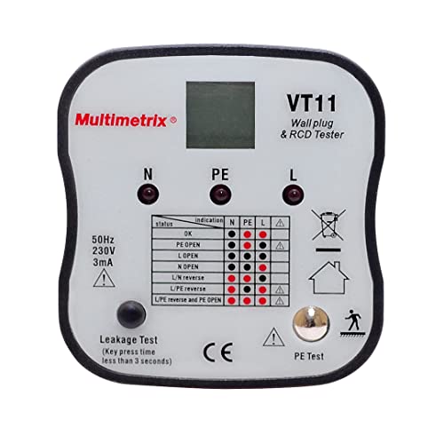 Multimerix Arnoux Mmxp06230304 - Tester Spina Più Terra A 2 Poli Con Differenziale