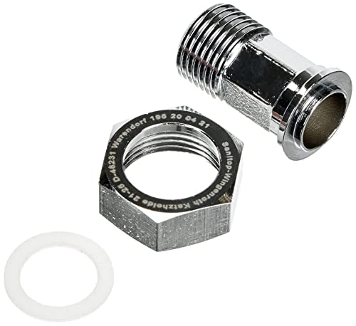 Sanitop-Wingenroth 14082 9 - Raccordo A Vite Per Contatore Dell'Acqua, Cromato, 3/2 X 1/2"