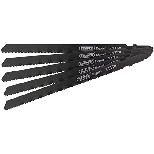 Draper 81716 100 Mm Dt101B Expert Jigsaw Blade Set – Argento (Pezzi), Nero, 81732, 230 Voltsv