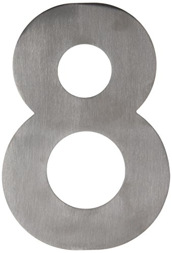 Btv 71433 - Placa '8' Inox. Alto 15,5 Cm