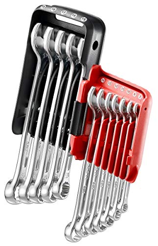 Facom 440.Jp12A - Set Di 12 Chiavi Miste A Cricchetto Metriche Su Custodia Portatile, Colore: Argento