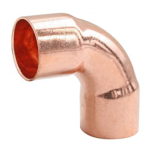 Somatherm For You - Curve Rame Saldatura Grande Raggio 90 ° - Doppia Femmina - Per Tubo Di Rame Ø22 - Sacchetto 2 Parti