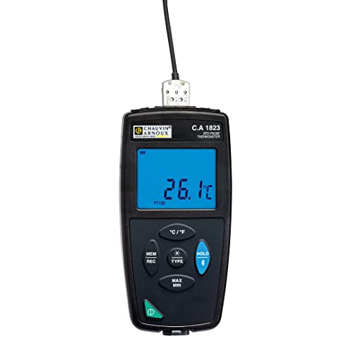 Chauvin Arnoux P01654823 C.A 1823 Misuratore Di Temperatura Da 100 A 400 °C, Tipo Fuehler Pt100, Pt1000 Datilogger