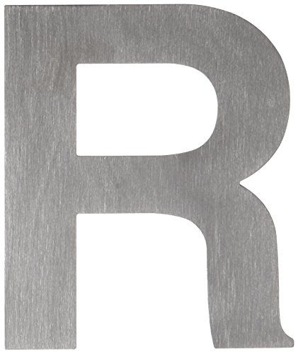 Btv 71478 - Placa 'R' Inox. Alto 8,5 Cm