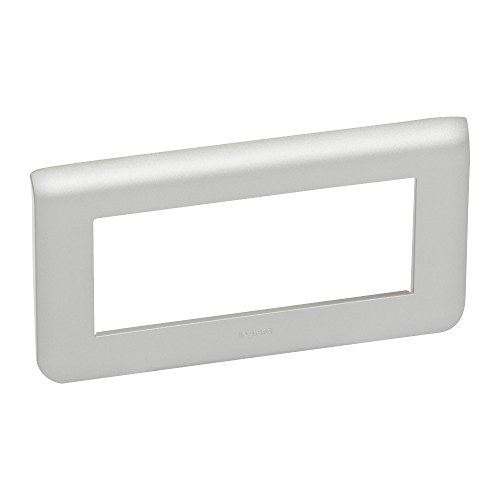 Legrand Mosaic - Piastra 5 Moduli Orizzontale 2 Alluminio