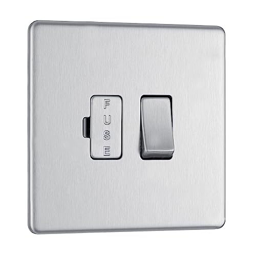 Bg Electrical Nbs50 - Modulo Di Connessione Con Fusibile Commutato In Metallo, Grigio, Fbs50-01, 250V