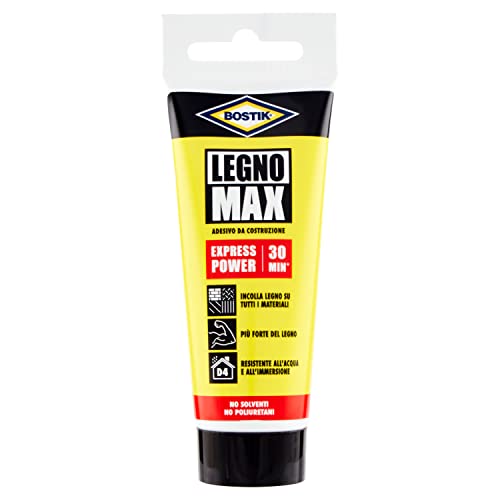 Bostik Legno Max Express Power Colla Per Legno Extra Forte, Repida, Impermeabile, Più Forte Del Legno Tubetto 100G