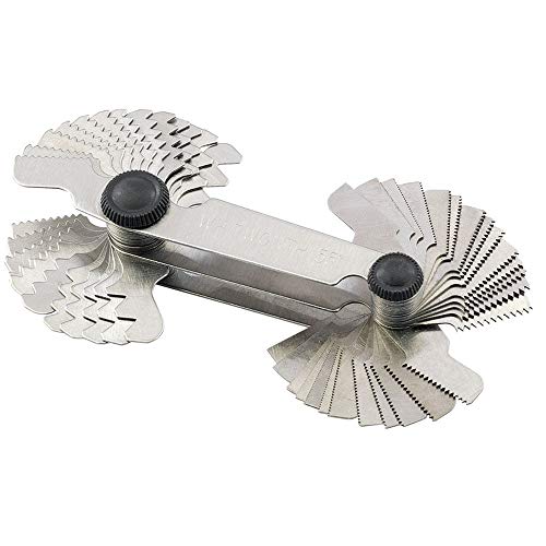 Draper 553B 52-Blade 0.25 – 6 Mm E 4/1 Bsw Screw-Pitch Gauge Set, Blu