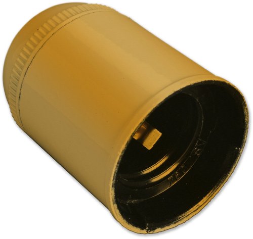 Electraline 71119 Portalampada Camicia Liscia E27, Passo 10X1, Oro