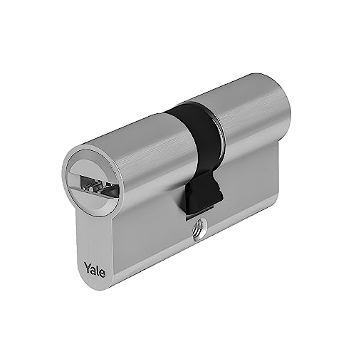 Yale Cilindro Europeo Di Massima Sicurezza Per Serratura Yc201Kd323505N1 Nichelato, 32/35Mm, Doppio, Frizionato, 5 Chiavi Con Pista Snake, 14 Pin