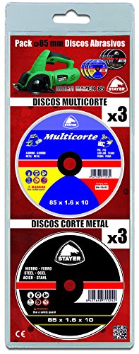 Stayer 1.1094 - Blister 6 Dischi Abrasivi Ø85 Mm Per Multi Razer 85