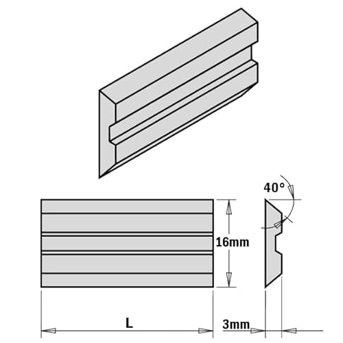 Cmt 795.080.16 - Juego De 2 Cuchillas Sistema Centrolock" 80X16X3Mm Hps"