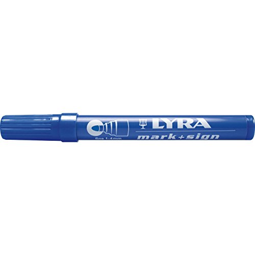 Lyra 4010099 - Pennarello Indelebile 111 Con Punta Inclinata, Tratto 2-6 Mm, Colore: Nero
