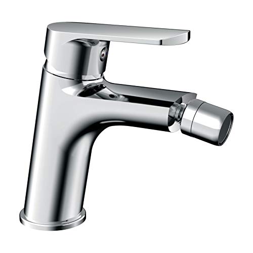 Kibath L152384 Rubinetto Monocomando Per Bidet Sio Dal Design Stilizzato E Arrotondato. Realizzato In Ottone E Finitura Cromata Include Raccordi, Tubi