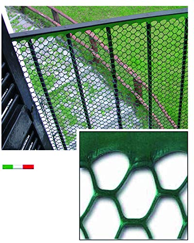 Vigor 78512 Rete Plastica Esagonale, 20 X 19, 50 Mt, 120 Cm, Verde