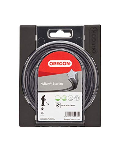 Oregon Filo Per Decespugliatore A Forma Di Stella Con 5 Bordi Taglienti, In Nylon Professionale Arricchito Con Particelle Di Alluminio, 1,3 Mm - 15 M,