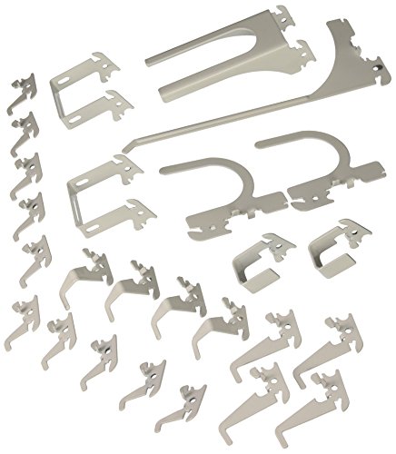 Wall Control Kt-200-Dlx B Slotted Storage Panel Deluxe Hook Assortimento, Kt-200-Dlx W
