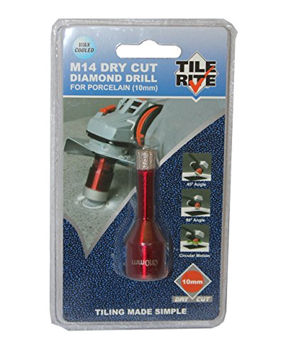 Tile Rite Mdry756 10 Mm M14 Brasati Trapano Diamantata, Colore: Rosso