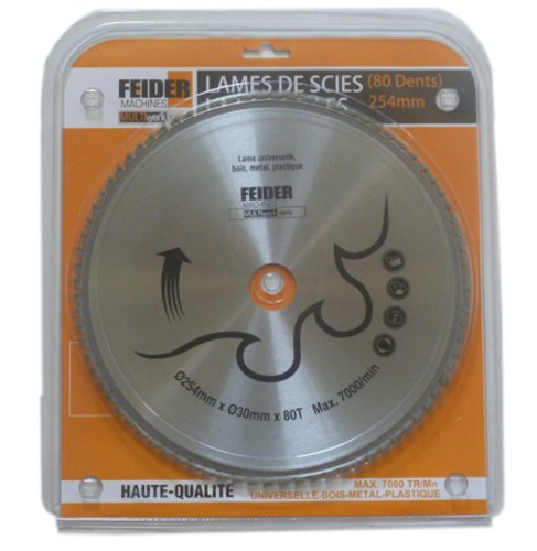 Feider F254Lu - Lama Universale Multimateriale A 80 Denti, 254 X 30 Mm