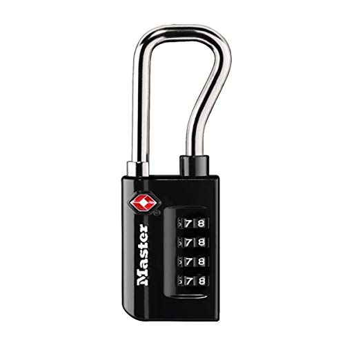 Master Lock 4696Eurdblk Lucchetto Da Viaggio Combinato Certificato Tsa, Nero, 10,6 X 3,5 X 1,4 Cm